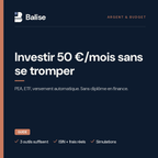 Investir 50 €/mois sans se tromper