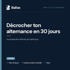 Décrocher ton alternance en 30 jours